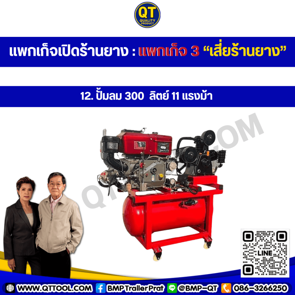 ปั๊มลม 300 ลิตร 11 แรงม้า