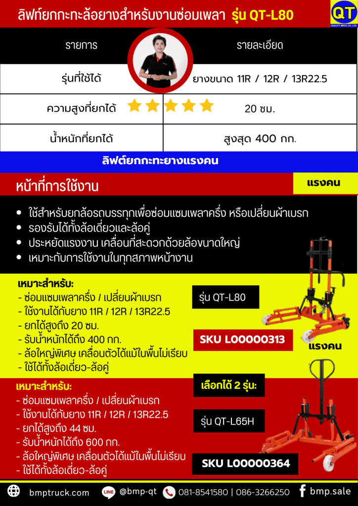 อุปกรณ์เปิดร้านยางรถบรรทุก