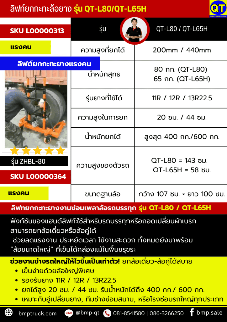 อุปกรณ์เปิดร้านยางรถบรรทุก