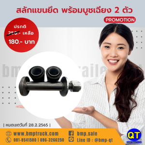 สลักแขนยึด พร้อมบูชเฉียง 2 ตัว